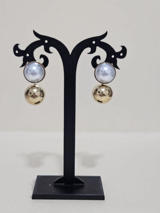 Pearl Ball Earring